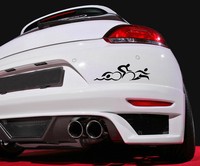 Triathlon Autoaufkleber, Aufkleber, Wandtattoo, Sticker, Laufsport 