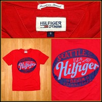 Tommy Hilfiger Denim Sommer  T-Shirt größe S/M Rot