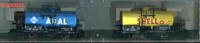 Fleischmann 825430,HO, 2tlg. Kesselwagen-Set,Aral,Shell,DB