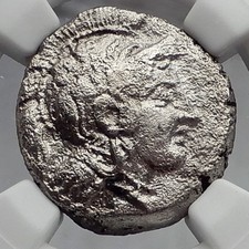SOLOI in CILICIA 390BC Athena Grapes Stater Ancient Silver Greek Coin NGC i59950