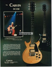 1983 CARVIN DC150 Electric Guitar HOWARD LEESE Vtg Print Ad