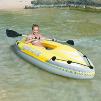 BESTWAY Kajak Wave Kanu Schlauchboot Ruderboot Paddel Boot mit Ruder 280x75cm