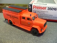 1/87 Preiser Magirus F 200 D 16A Gerätewagen Umweltschutz München 35016