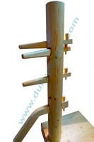 wing chun wooden dummy with closed base natural color