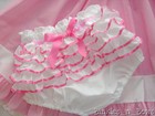 Adult Baby Sissy Dress Up - PRETTY PINK Diaper Cover ~With or W/out PUL Lining