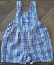 Osh Kosh overalls size 6 9 months plaid shorts shortalls Baby B'gosh boys