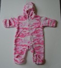 Columbia Pink Camo Snowsuit Size 6 Months Baby Bunting Winter Fleece Hooded