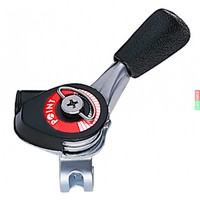 Point Schalthebel Friktion 22,2mm bis 7-fach + Zug rechts schwarz/silber Fahrrad