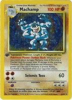 CCG 176 Pokemon Machamp Holo Karte Base Set 1 Edition