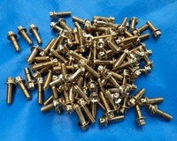 BBS RM 012 6,5x15  Schrauben M7x24 Gold Felgenschrauben Goldschrauben vergoldet