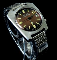 Bulova Accutron großes Artdeco Modell asymetrisch Stimmgabeluhr,läuft gut-SELTEN