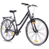 28" ZOLL CITY BIKE TREKKINGRAD ALU DAMENRAD CHRISSON INTOURI 24G ACERA schwarz