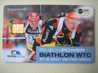 Knappenkarte FC Schalke 04  "Biathlon WTC 2014"