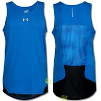 Under Armour Herren Sporttop Laufshirt Fitnessshirt Tanktop blau/schwarz