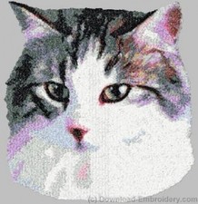 Embroidered Sweatshirt - Norwegian Forest Cat Dle2660 Sizes S - Xxl