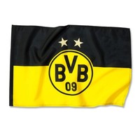 BVB Fahne Borussia Dortmund "EMBLEM" 2 Sterne, 80 x 120 NEU