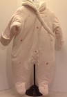 First Impressions Baby Girl 1Pc Pink Plush Snowsuit Rosebuds Cotton/Poly NWT 