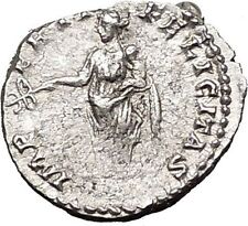 CARACALLA 196AD Silver Ancient Roman Coin Felicatas Good luck i55426