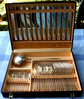 49 teiliges versilbertes Besteckca 30er Jahre gemarkt E-F 84 gr.