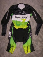 Rarität Santini Team Green Edge Scott Aero Zeitfahranzug / Skinsuit 