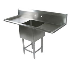 John Boos 41Pb18-2D30 One (1) Compartment Sink (1) 18"W x 18" x 12" bowls (2).