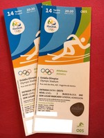 2 x Tickets Rio 2016 Olympics ATHLETICS FINALS AT005 FREE UPS SHIPPING