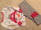 EUC! Carter's Toddler Girl Snowman PJ's 4T