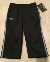 NWT Under Armour Baby Boys Black Pants Size 12 Months NEW!