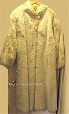 Vintage Woman's Long Jordache Faux Mink, Beige, size 9/10 * Perfect Condition *