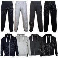 Herren Schlicht Trainingsanzug Pullover Jogginghose Mit Reißverschluss