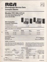 RCA Service Manual for Models VYC 350 & 570-X