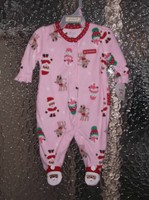 NWT*Christmas Sleeper*0-3 mth*Child of Mine*Baby GIrl*Santa*Snowman*Rudolph*Cute