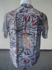 (Vs25) 1950's? Collectible Pali Hawaiian Style Aloha shirt Medium hand print