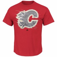 NHL Eishockey T-Shirt CALGARY FLAMES Logo Hockey Pond von Majestic