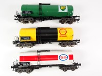 3x Fleischmann Kesselwagen H0 5470, 5471, 5472, 4-achsig "Di07