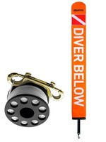 Mares Standardboje mit Reel 15 Meter Leinenrolle Leine + Messingkarabiner + Boje