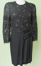 New listing
Ladies Vintage Talbots Black Dress W/ Lace Bodice And Rhinestone Details
