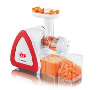 SEVERIN ES 3567 Saftpresse 150 Watt, Weiß/Rot Slow Juicer, Automatischer Trester