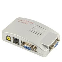 VGA zu Scart S-Video Konverter PC zu TV Cinch Beamer Konverter Adapter Umwandler