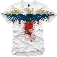 E1SYNDICATE T SHIRT RUSSLAND ADLER EAGLE RUSSIA FLAGGE FLAG NEU