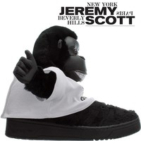 Adidas JS JEREMY SCOTT GORILLA schwarz weiß GaGa Designer Fasching Schuhe OVP