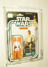 VINTAGE KENNER 1978 STAR WARS 12 BACK C! LUKE SKYWALKER BLONDE HAIR AFA 85!!!