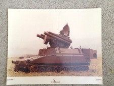 Vintage 1978 US Army Boeing Hughes US Roland Surface-to-Air Missile M109 Poster