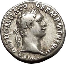 DOMITIAN son of Vespasian Silver Ancient Roman Coin Athena Minerva Cult i53343