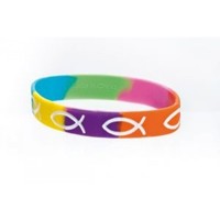 Silikon Armband "Fische-Regenbogen"  (*NEU*)(*OVP*)