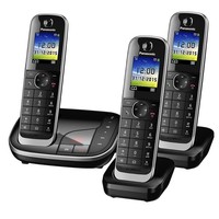 Panasonic KX-TGJ323 Design-DECT-Telefon mit AB, 3 Mobilteile, schwarz