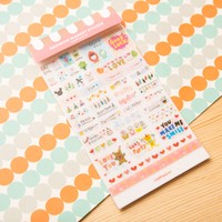 6X Nette Wort-Expression Tagebuch Album Aufkleber Kalender-Karte Scrapbooking