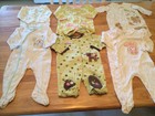 Baby Girl 3-6m, 6m 6/9m 9 Months Cotton Footed Pajama Sleepers Clothes Lot Of 6