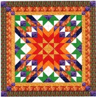 Easy Quilt Kit/Autumn Star/Pre-cut Fabric Ready To Sew/Red,Gold,Purple,Browns***