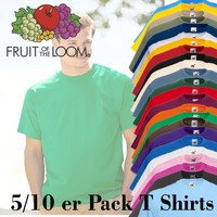 5 er oder 10 er Packs Herren FRUIT OF THE LOOM T Shirts Sets S M L XL 2XL 3XL 